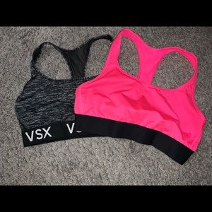 Two Victoria’s Secret/VSX Sports Bras Size Large